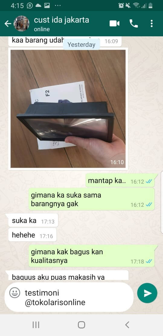 Testimoni Toko Laris